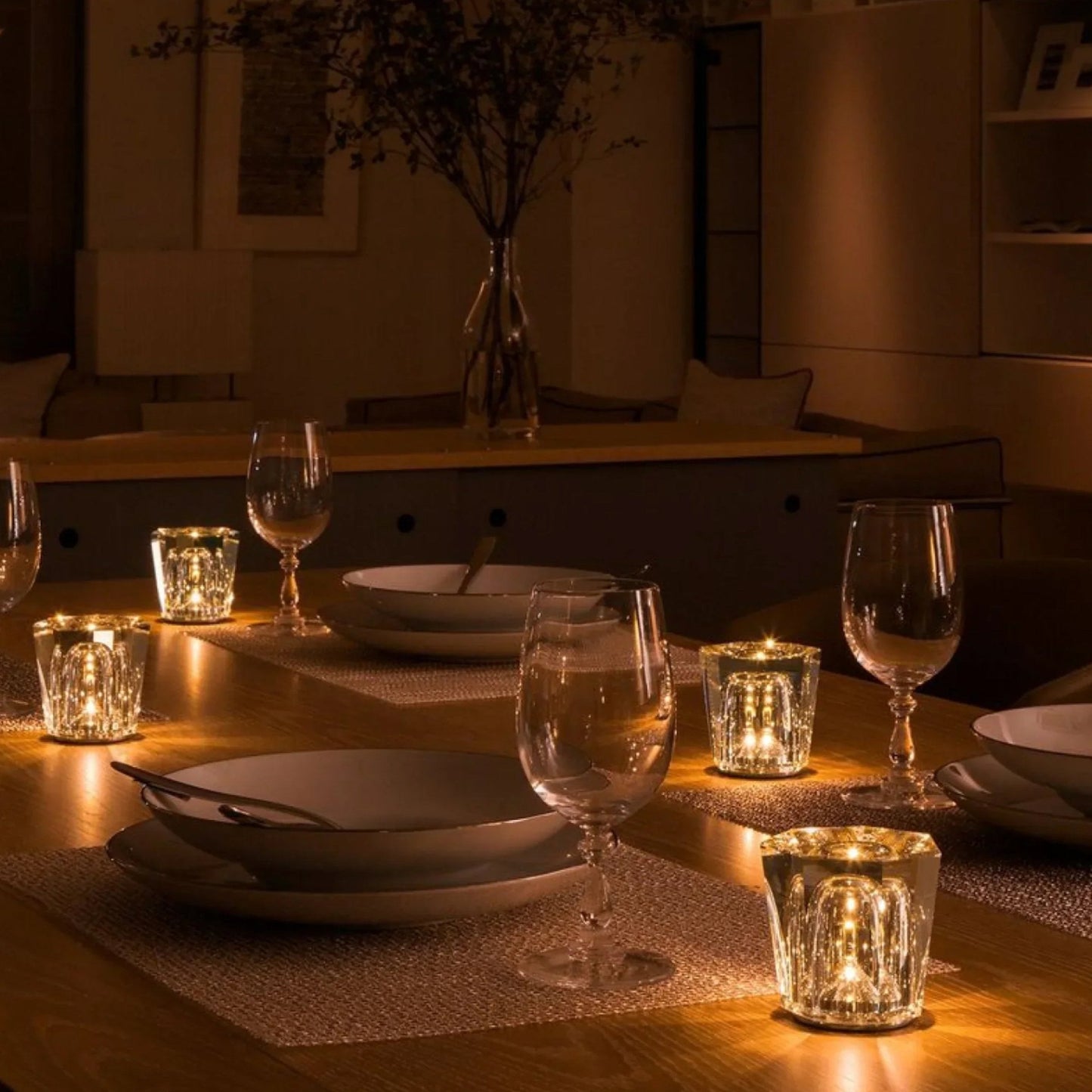 Luxus Wiederaufladbare Diamant Kristall Tischlampe - Lumière Diamant | Karnz