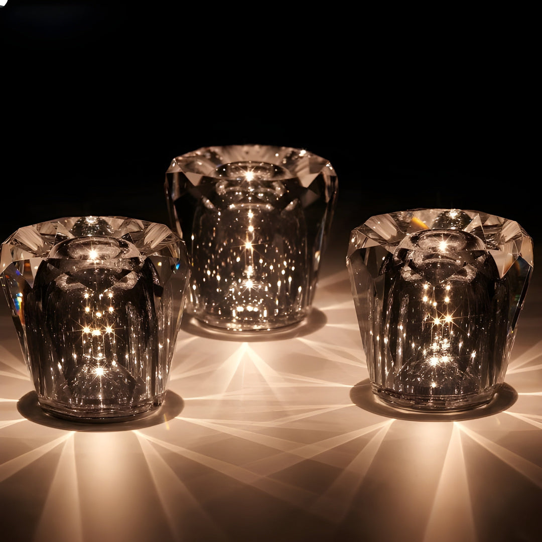 Luxus wiederaufladbare Diamant Kristall Tischlampe - Lumière Diamant | Karnz