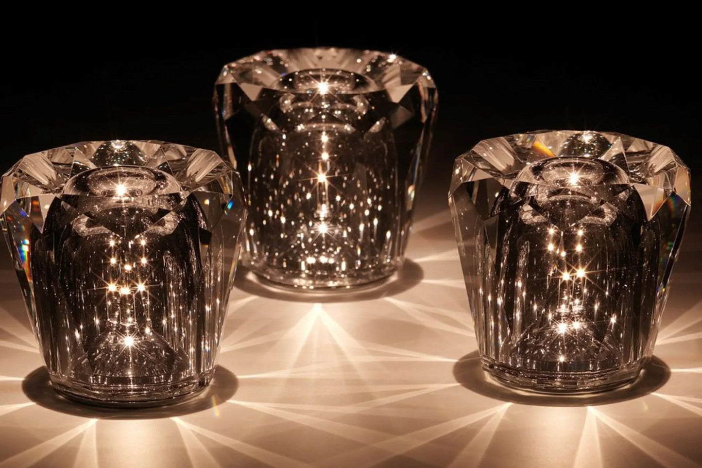 Luxus Wiederaufladbare Diamant Kristall Tischlampe - Lumière Diamant | Karnz