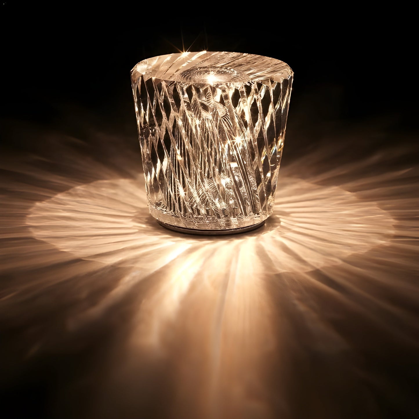 Luxus Wiederaufladbare Diamant Kristall Tischlampe - Lumière Diamant | Karnz