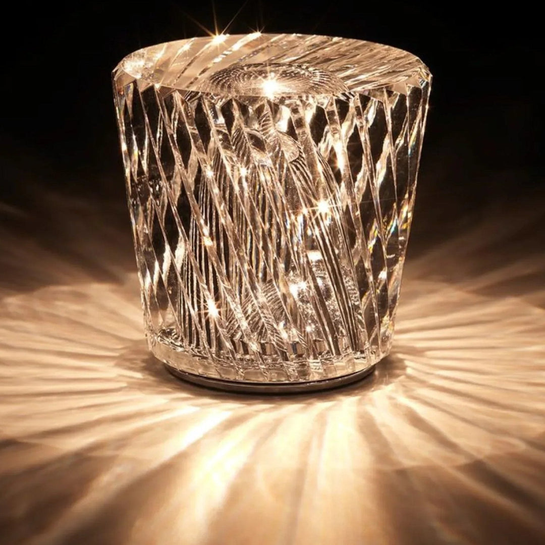 Luxus Wiederaufladbare Diamant Kristall Tischlampe - Lumière Diamant | Karnz