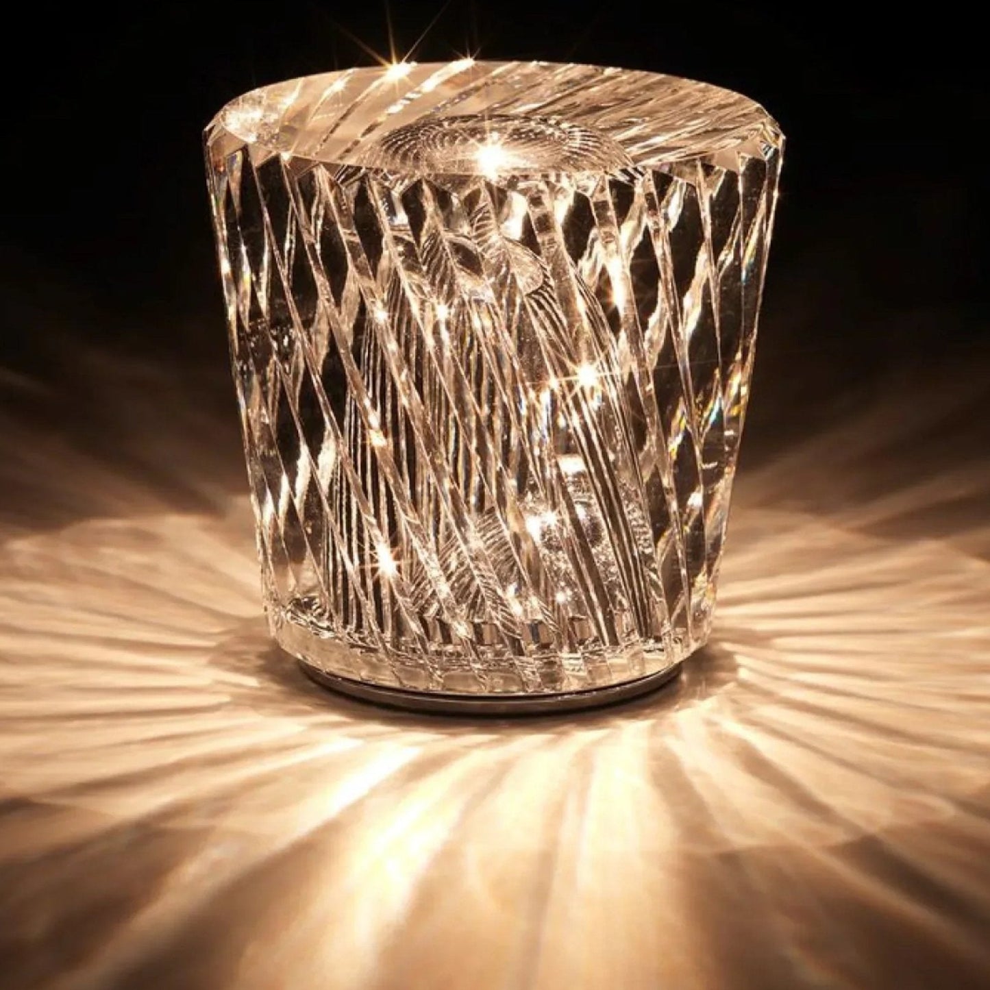 Luxus Wiederaufladbare Diamant Kristall Tischlampe - Lumière Diamant | Karnz
