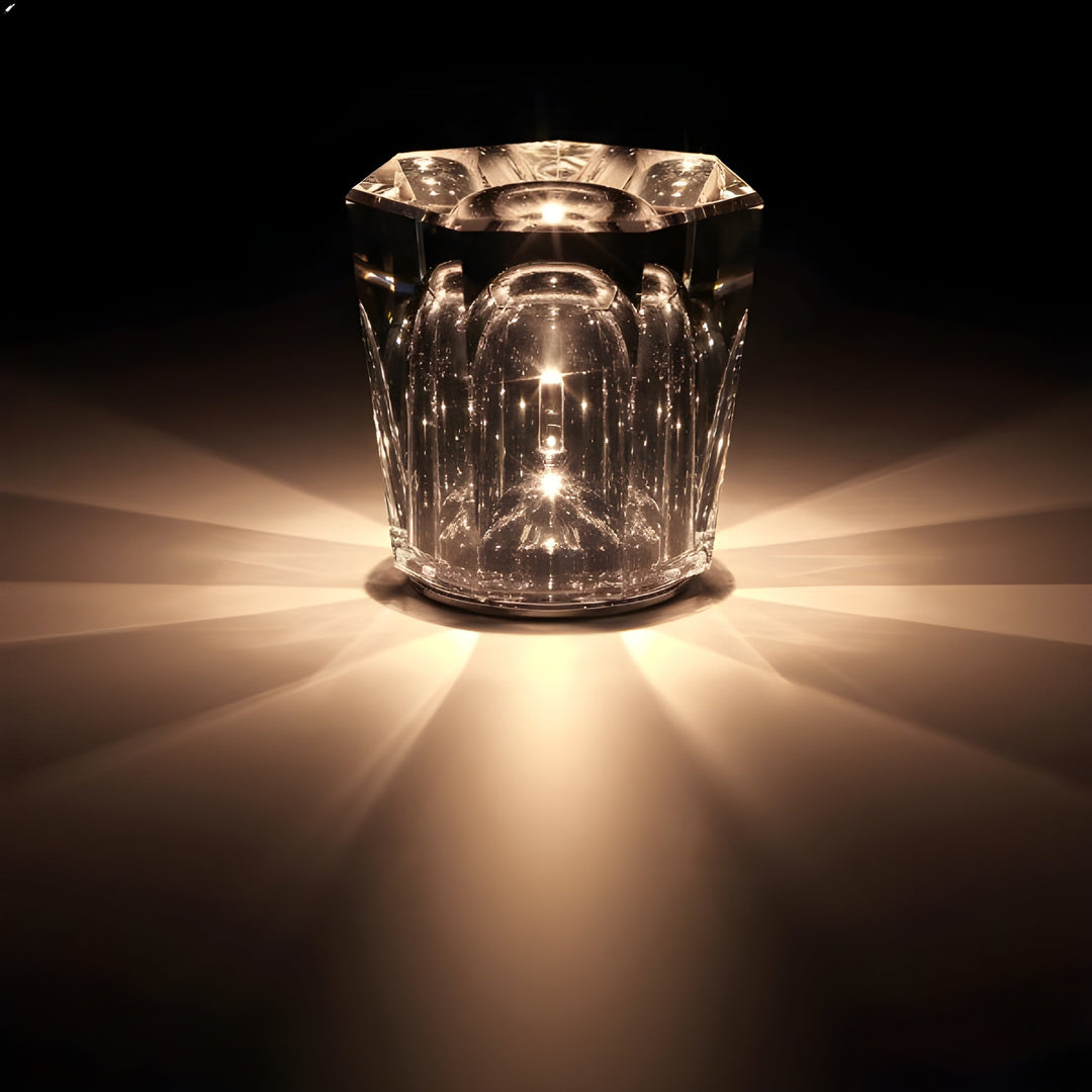 Luxus wiederaufladbare Diamant Kristall Tischlampe - Lumière Diamant | Karnz