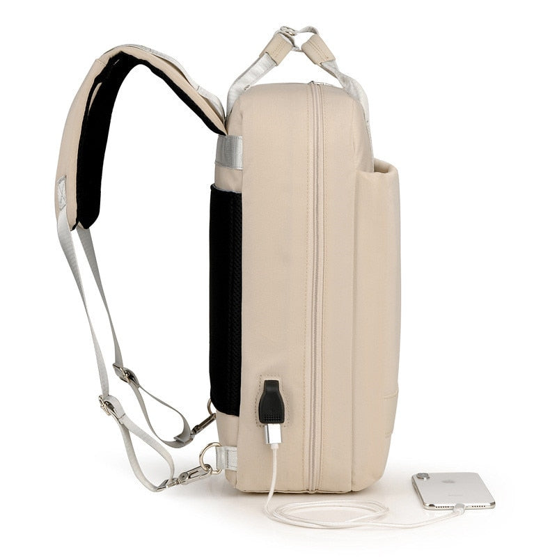 Sicherer Anti-Diebstahl Rucksack mit versteckten Reißverschlüssen und USB-Ladung | Karnz