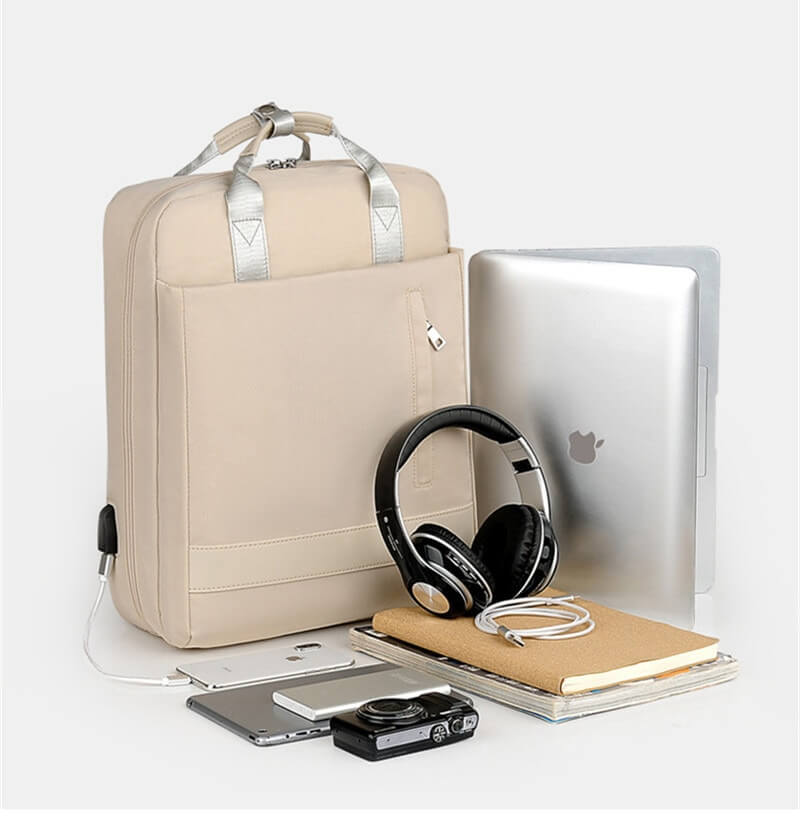 Sicherer Anti-Diebstahl Rucksack mit versteckten Reißverschlüssen und USB-Ladung | Karnz