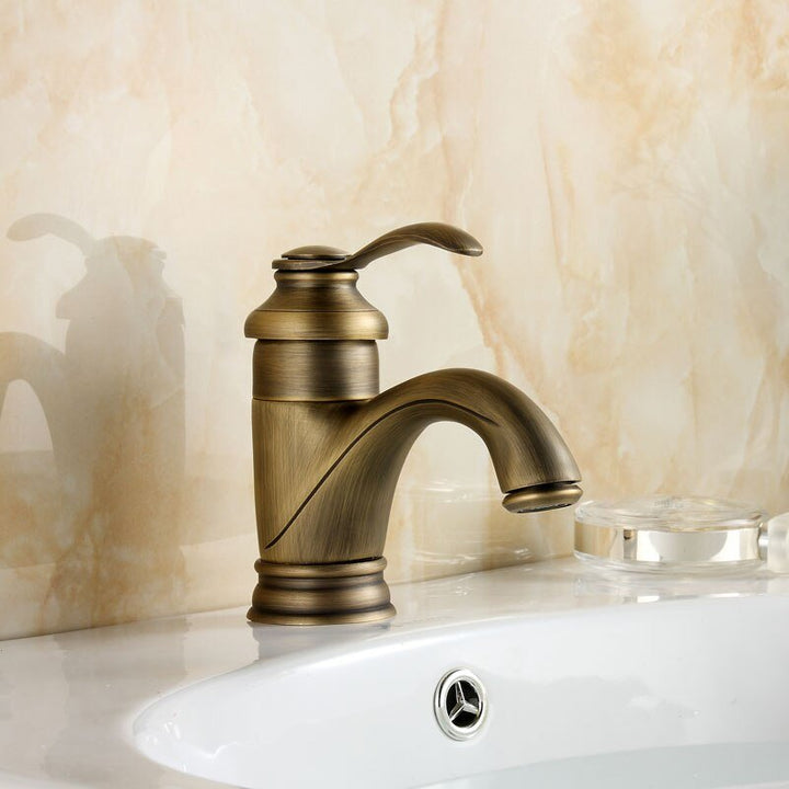 Antike Messing Wasserhahn Badezimmer Armaturen Mischbatterie Waschbecken Wasserhahn
