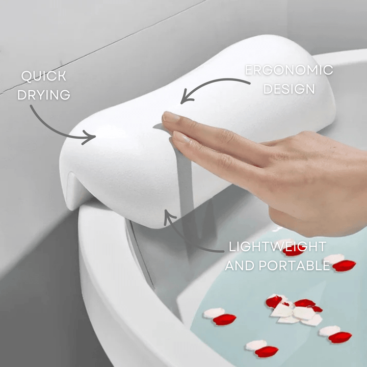 AquaCloud Premium Badewannenkissen – Ergonomische Nacken- und Kopfstütze für Entspannung wie im Spa zu Hause