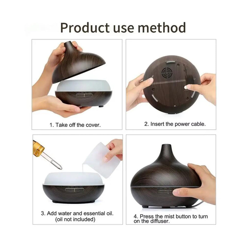 Aroma-Diffuser – 500 ml mit Holzoptik | Karnz