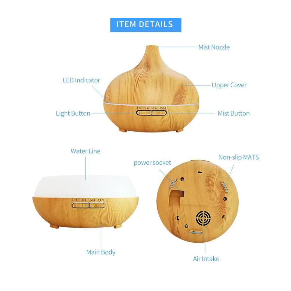 Aroma-Diffuser – 500 ml mit Holzoptik | Karnz