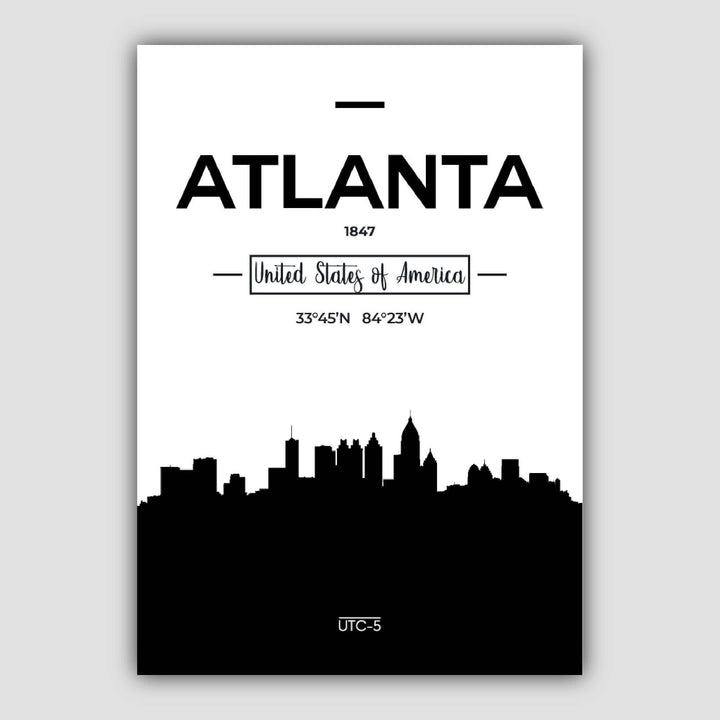 Atlanta USA Skyline Stadtansicht Poster