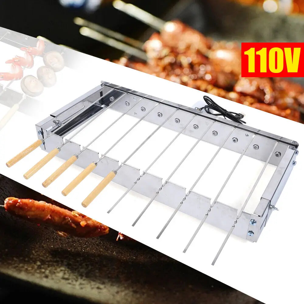 Automatischer rotierender Drehspieß Edelstahl BBQ Grillspieße Set | Karnz
