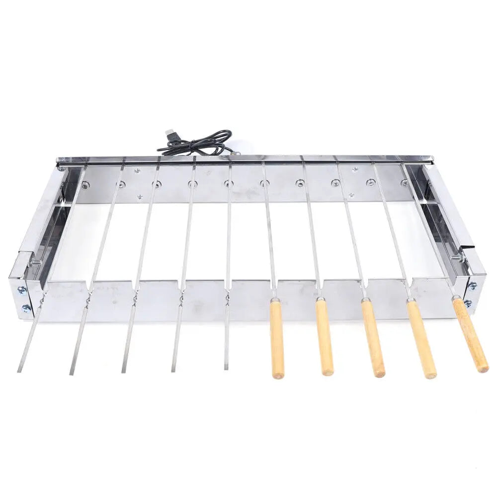 Automatischer rotierender Drehspieß Edelstahl BBQ Grillspieße Set | Karnz