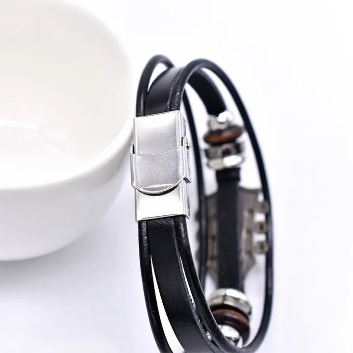 AXECHORD – Gitarren-Lederarmband im Vintage-Stil