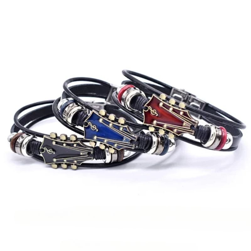 AXECHORD – Gitarren-Lederarmband im Vintage-Stil
