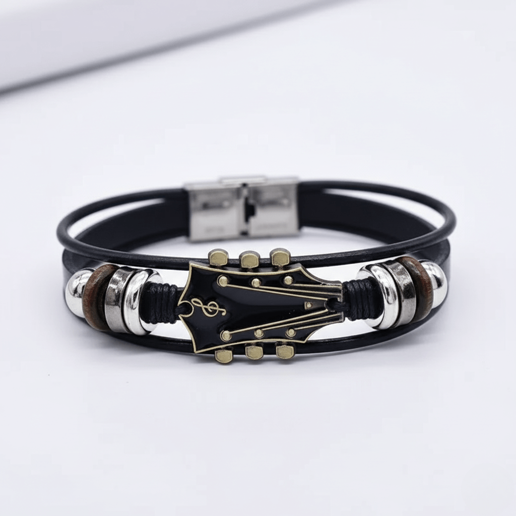 AXECHORD – Gitarren-Lederarmband im Vintage-Stil