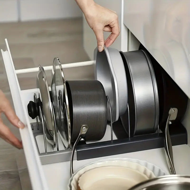 NeatStack Kochgeschirr Organizer Verstellbarer platzsparender Stauraum | Karnz