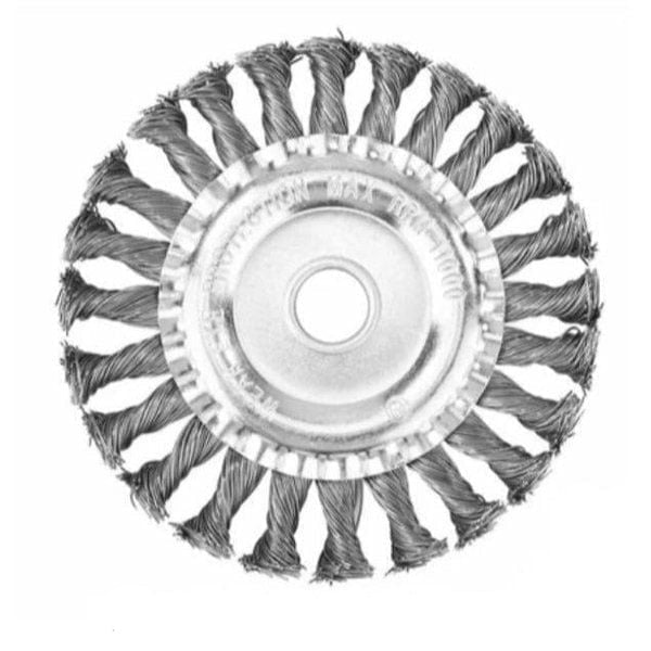 SteelTwist Unkrautbürste – 360° Trimmerklinge aus geflochtenem Stahl (15 cm) | Karnz
