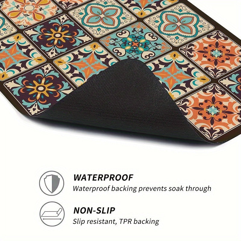 Waschmaschinen-Abdeckmatte Retro-Mosaik | Karnz