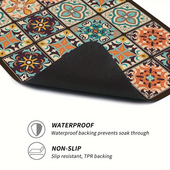 Waschmaschinen-Abdeckmatte Retro-Mosaik | Karnz