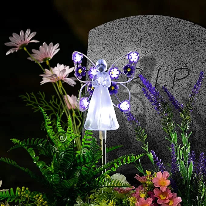 Luminous Haven Solar-Engel-LED-Gartenleuchte – Elegante Außenbeleuchtung für Gärten und Gedenkstätten