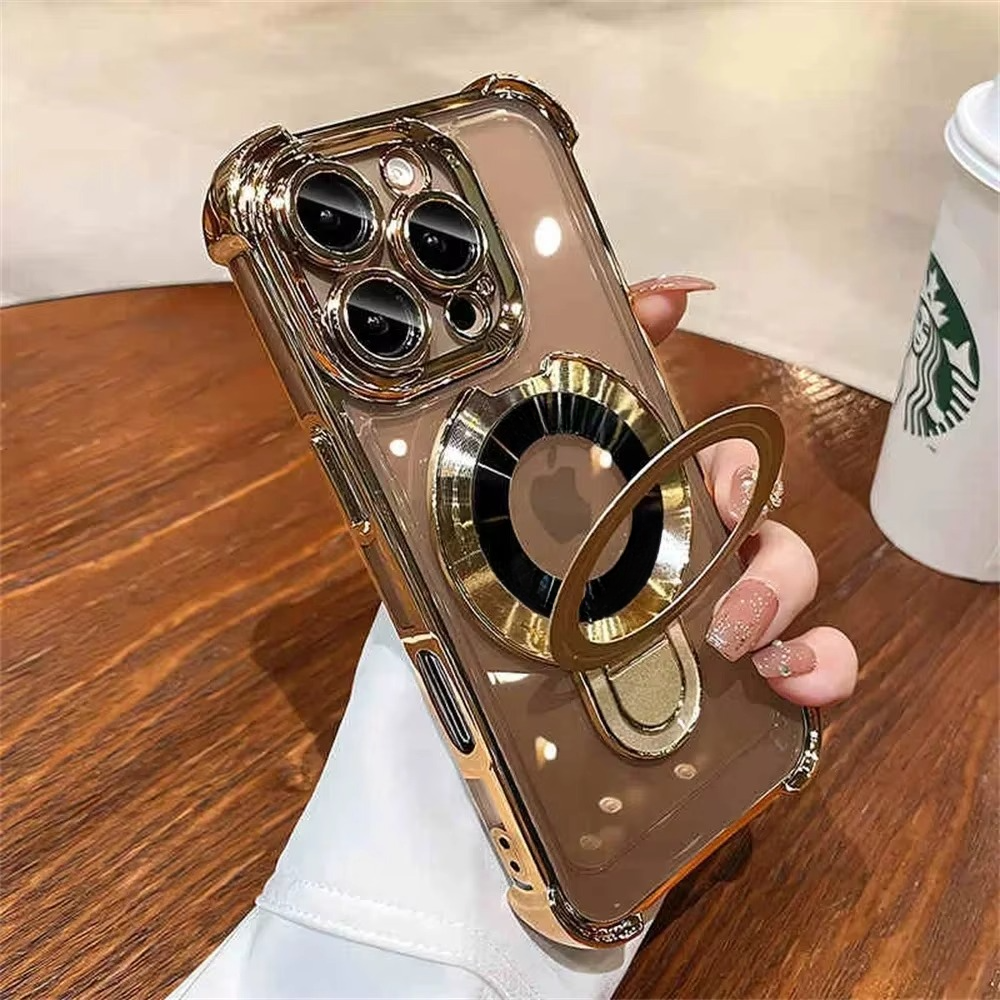Hochwertige magnetische iPhone-Hülle mit MagSafe-Ständer und Stoßschutz