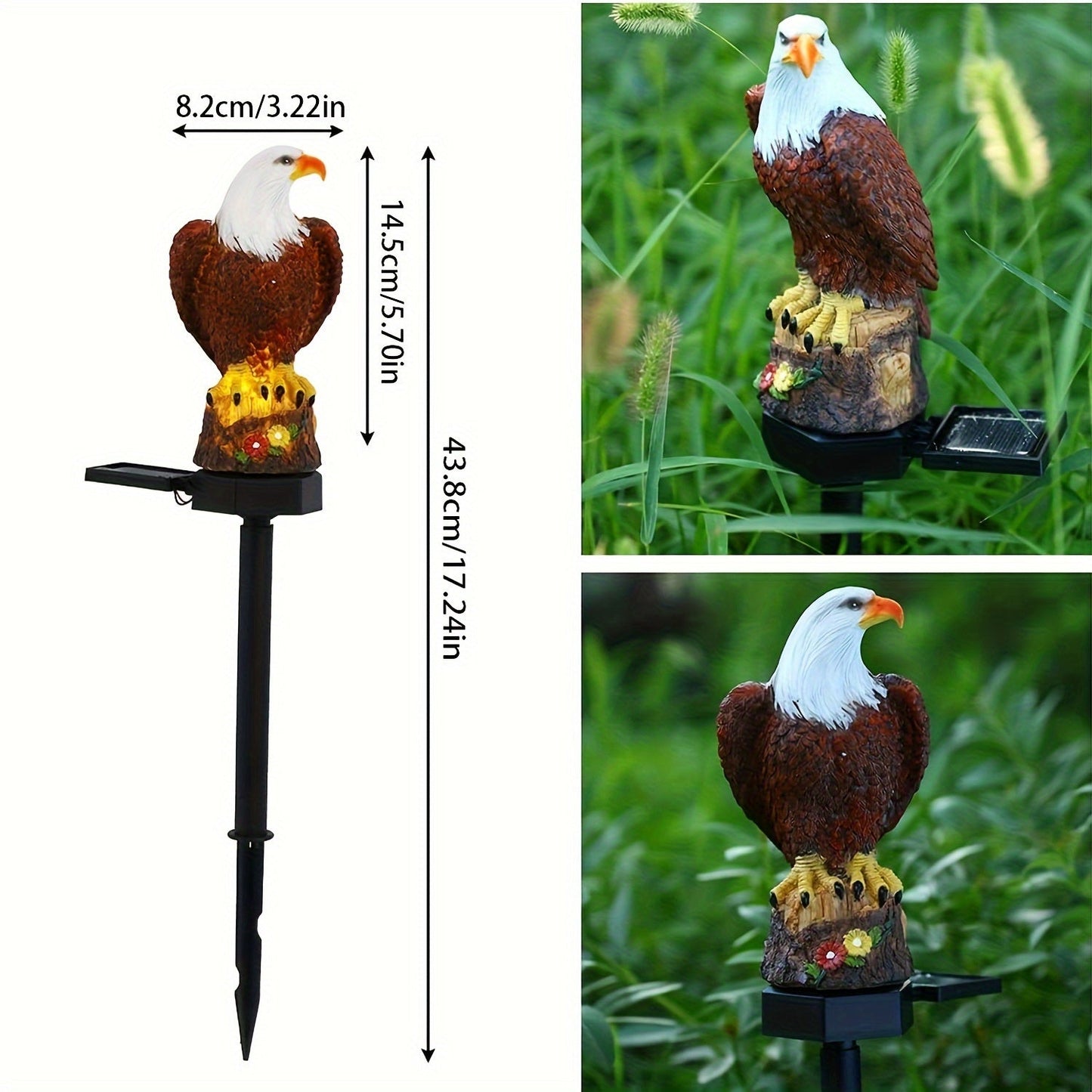 SolarGlow Eagle - Stylische Solarleuchte für Gartenbeleuchtung | Karnz