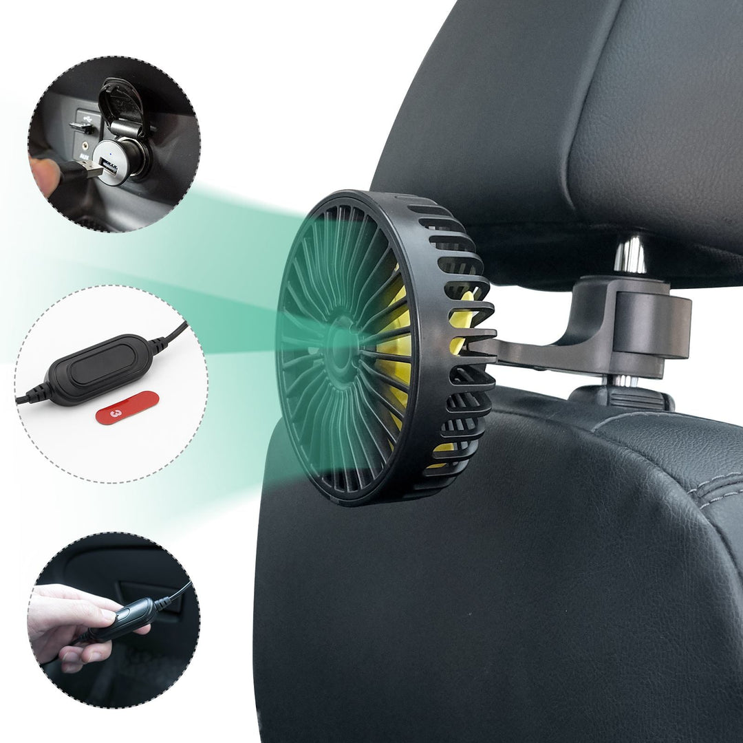 Tragbarer Auto-Lüfter Kühler mit USB und 3 Windstärken | Karnz