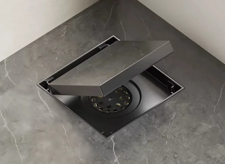 AquaShield Quadrat Edelstahl Bodenablauf Karnz