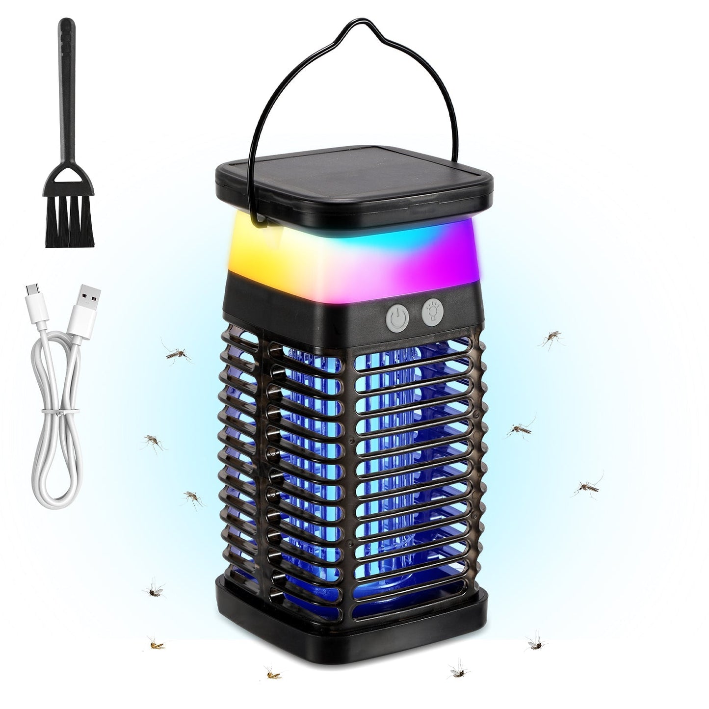 Solar Mückenabwehr-Lampe UV-Licht Mückenlampe RGB | Karnz