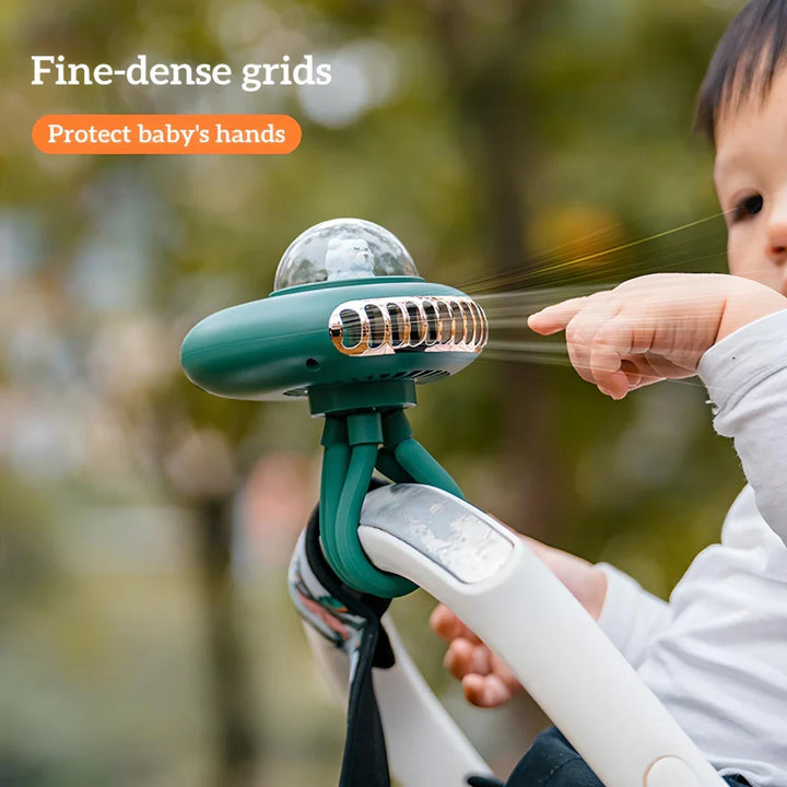 Tragbarer wiederaufladbarer faltbarer Kinderwagenventilator | Karnz