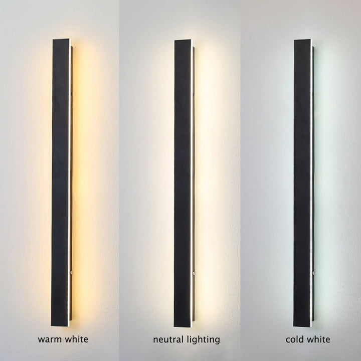 Zenith - Tight LED Wandleuchten Schwarzes Metall für Innen und Außen, modernes Design für Garten und Flur | Karnz