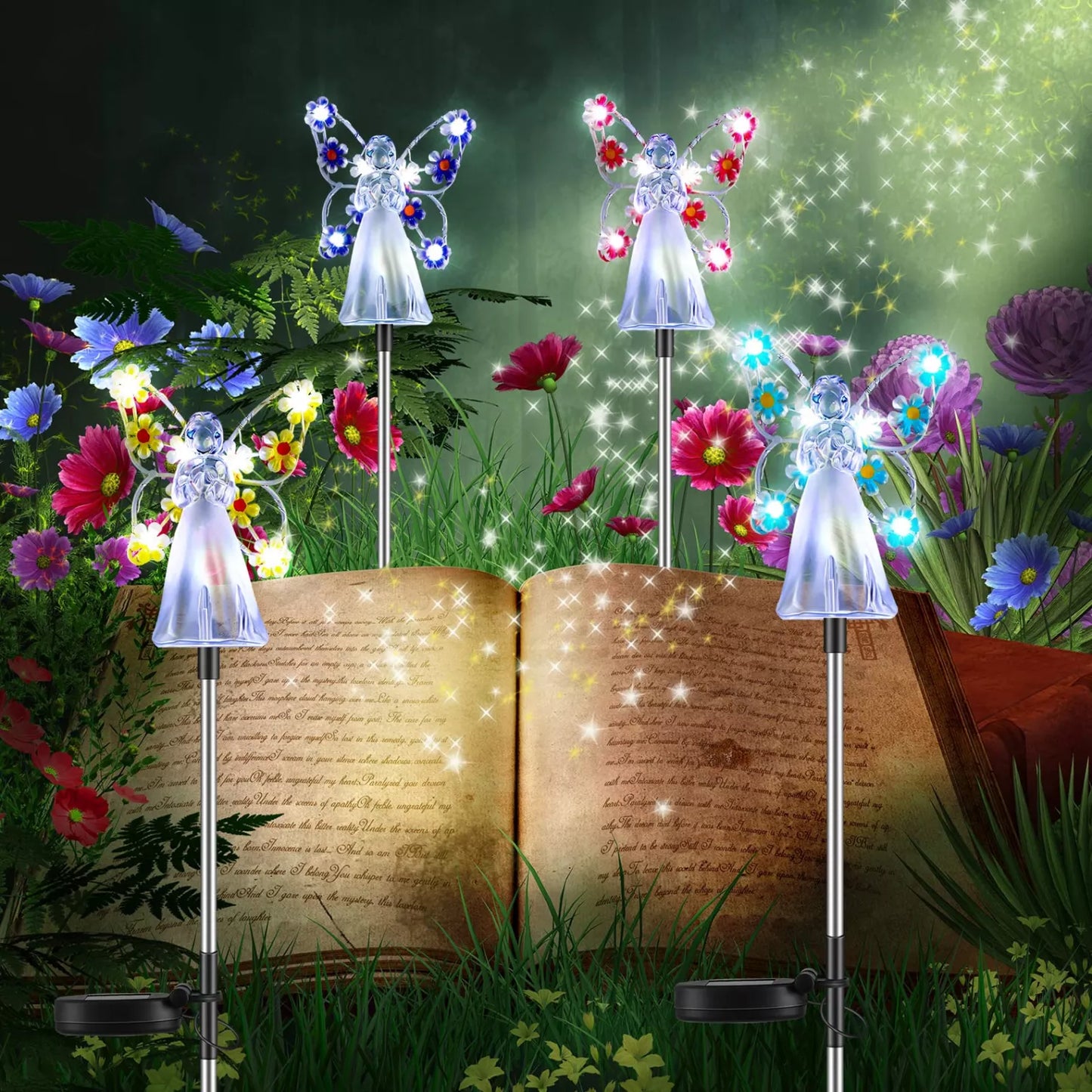 Luminous Haven Solar-Engel-LED-Gartenleuchte – Elegante Außenbeleuchtung für Gärten und Gedenkstätten