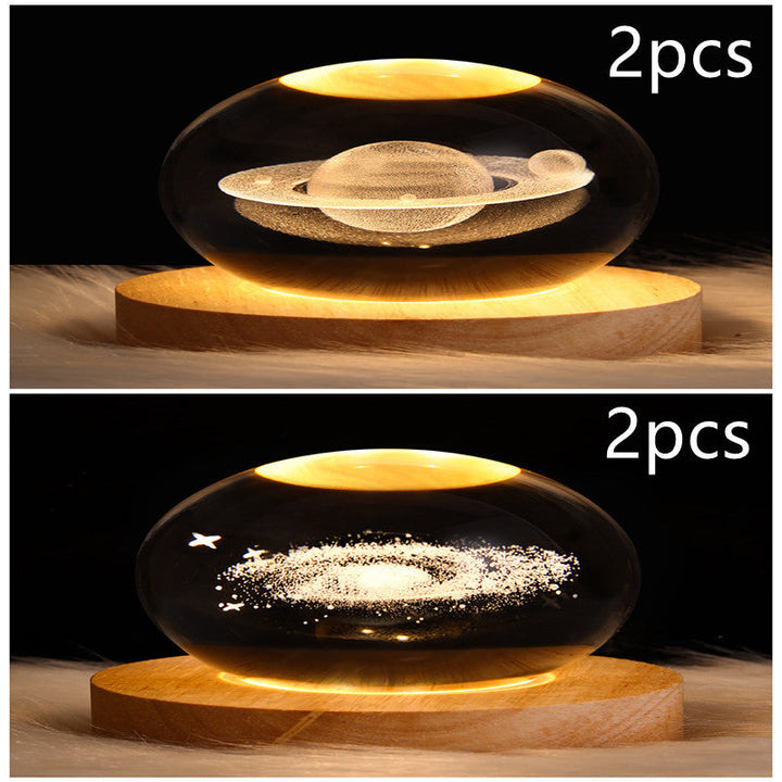 3D Galaxy Kristallkugel LED Nachtlicht | Karnz