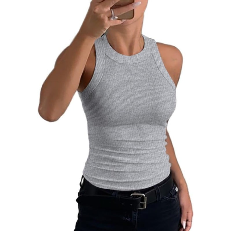 Karnz | Damen Rippen-Rückenfreies Tanktop
