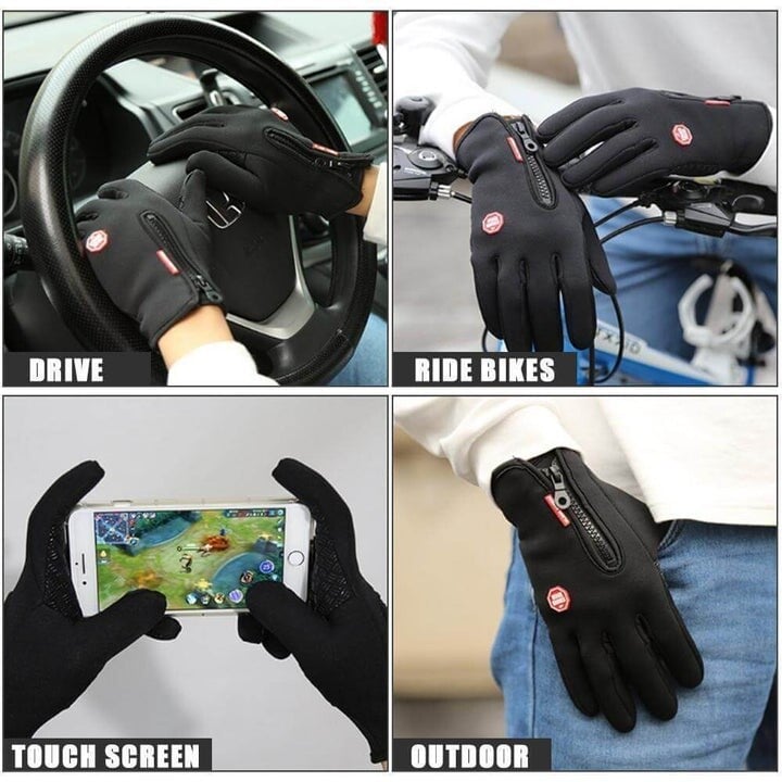 Karnz | HeatGripX winddichte thermische Slip-Handschuhe für kaltes Wetter