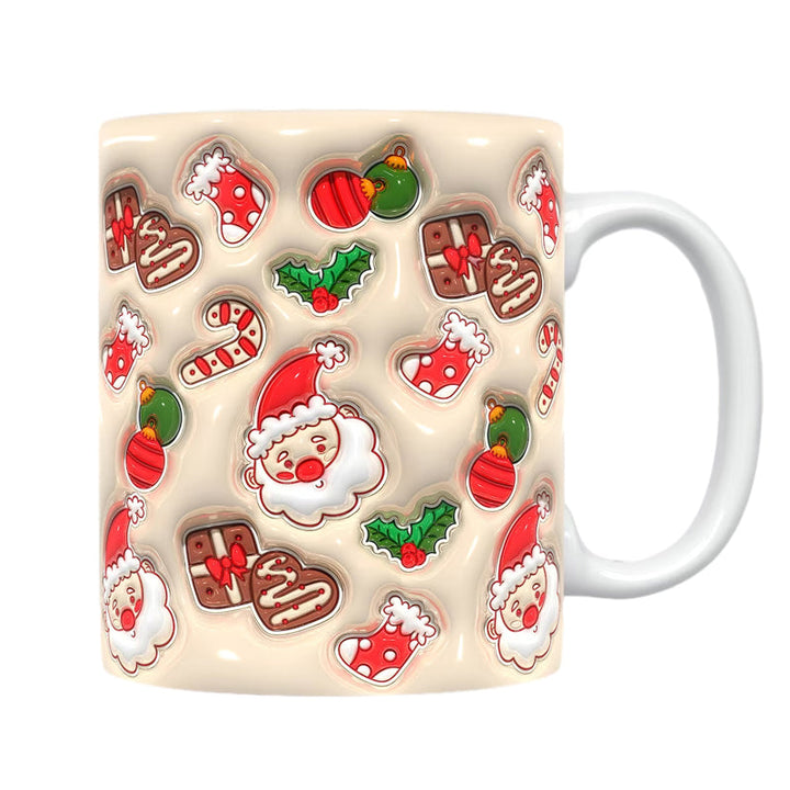 3D Weihnachten Aufgeblasene Tassenhülle | Karnz