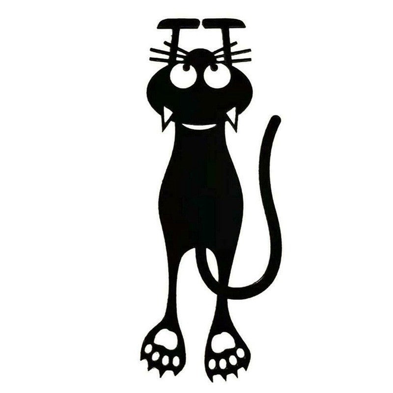 Ausschnitt Schwarze Katze Lesezeichen Karnz