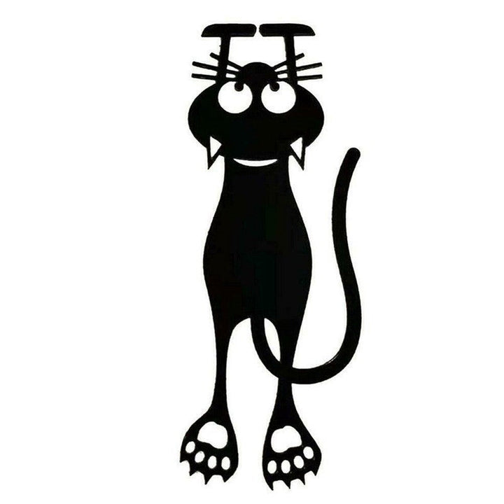 Ausschnitt Schwarze Katze Lesezeichen Karnz