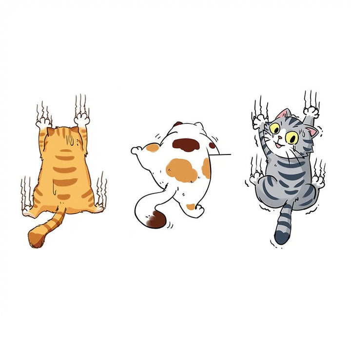 Niedliche Katzen Cartoon Aufkleber für Autos, 3 Stk. | Karnz