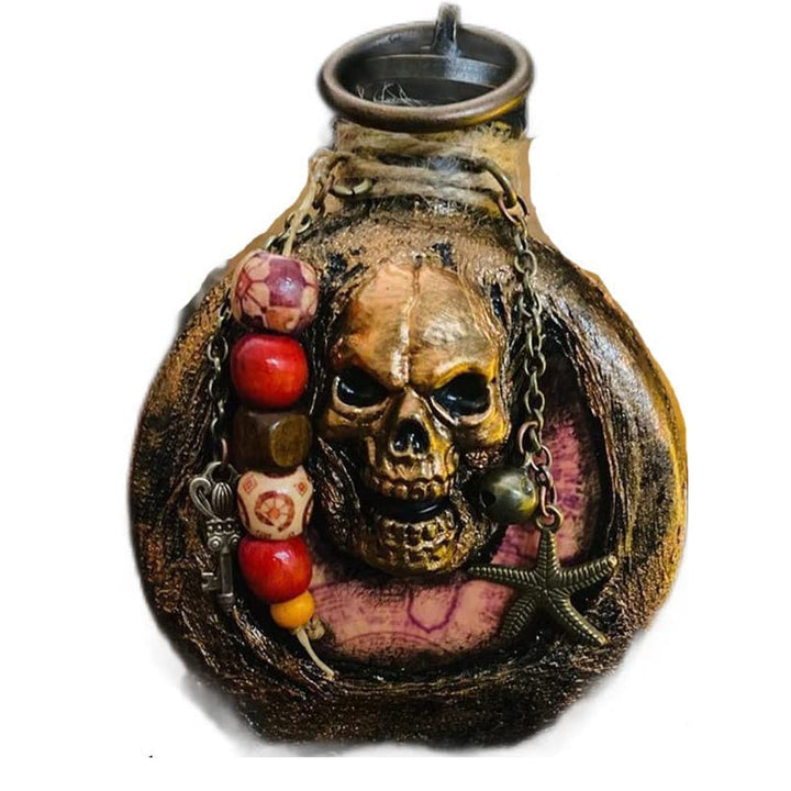 Skull Pirate Rum Flasche aus Harz | Karnz
