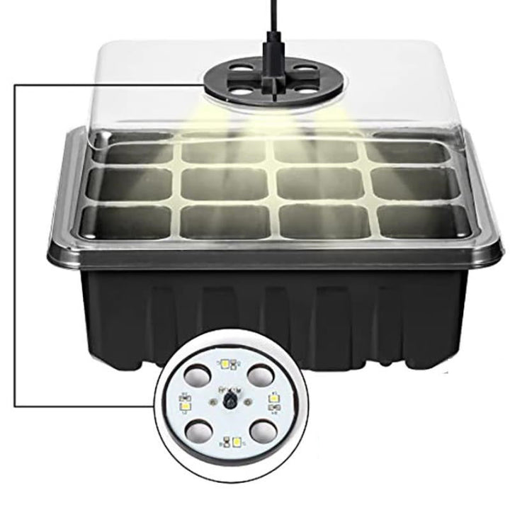 Saatstarter-Schalen mit Pflanzenlicht, 5 Sets | Karnz