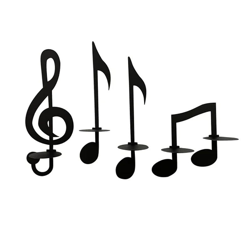 Schwarze musikalische Note Wandlampe | Karnz