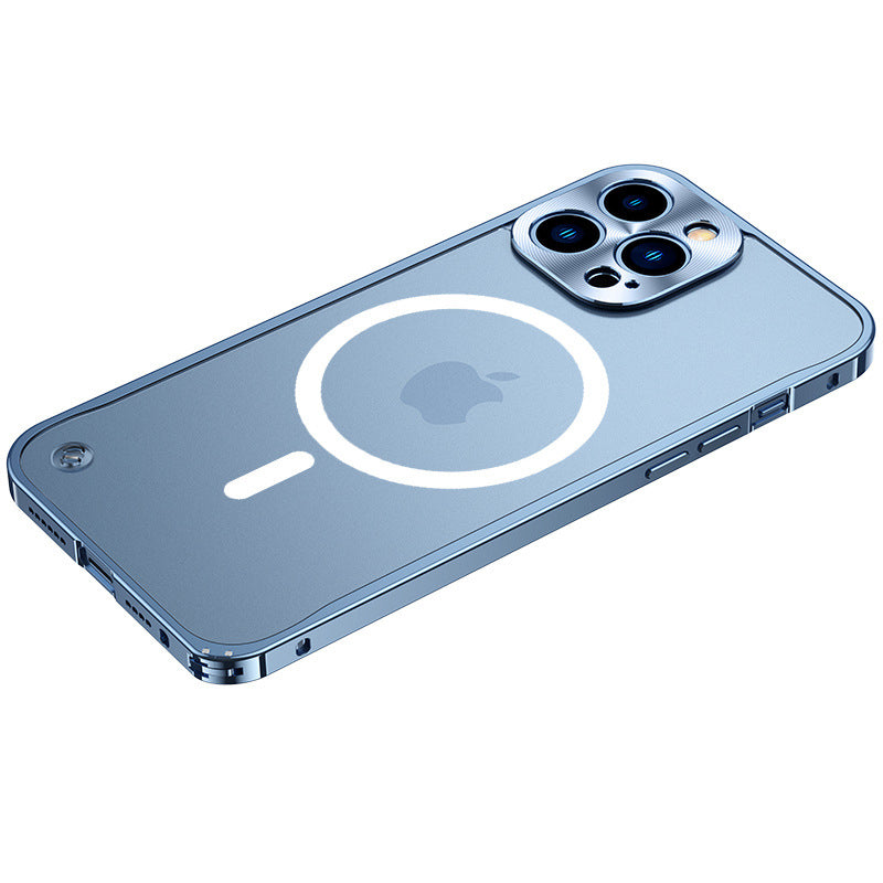 Magnetische Ladehülle mit Metallrahmen für iPhone