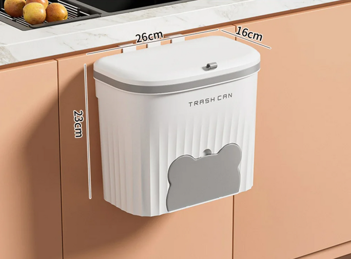 EcoBin Küche & Bad Wand Mülltonne – 8,5L / 12L mit Deckel Karnz
