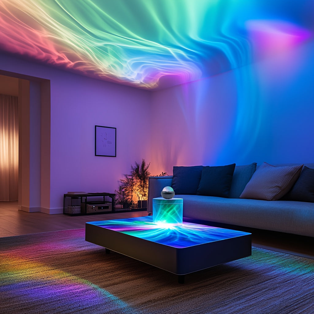 Sandsberg | Magischer Lichtshow-Projektor – Bezauberndes, farbenfrohes Sternenhimmel-Effekt