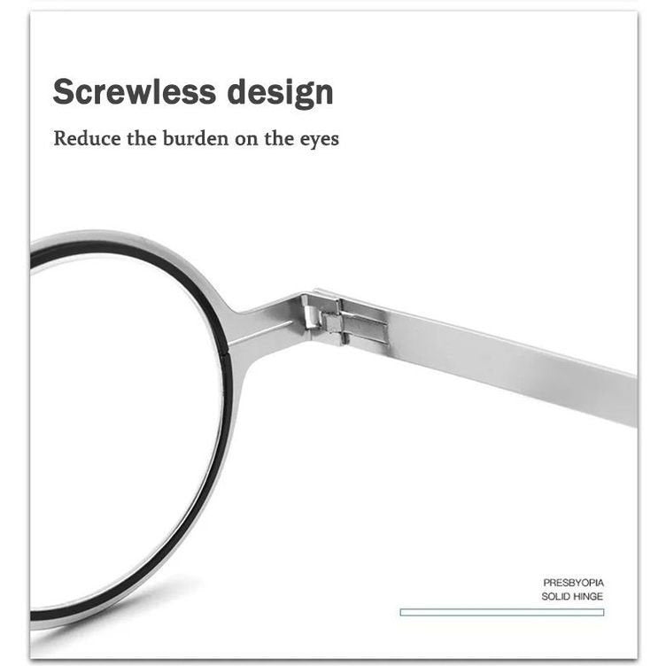 Ultraleichte, schraubenlose, faltbare Lesebrille aus Titanmaterial