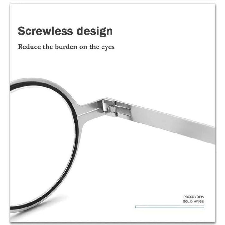 Ultraleichte, schraubenlose, faltbare Lesebrille aus Titanmaterial
