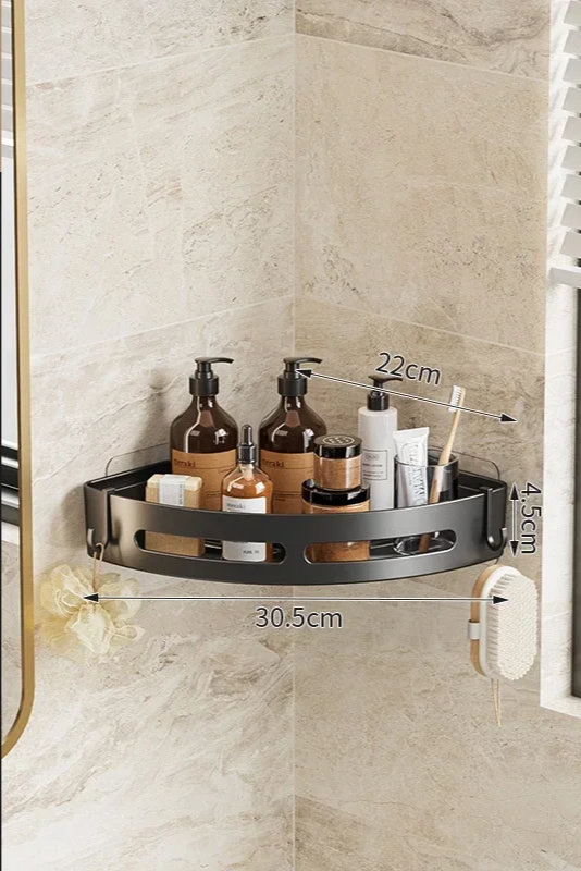 AQUAFIX Selbstklebender Duschorganizer – Stark haftend, bohrfrei & wasserdicht Karnz