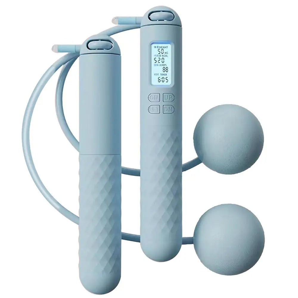 Kabelloses Springseil mit Zähler – Beschwerte Griffe für Home-Cardio-Workouts | Karnz