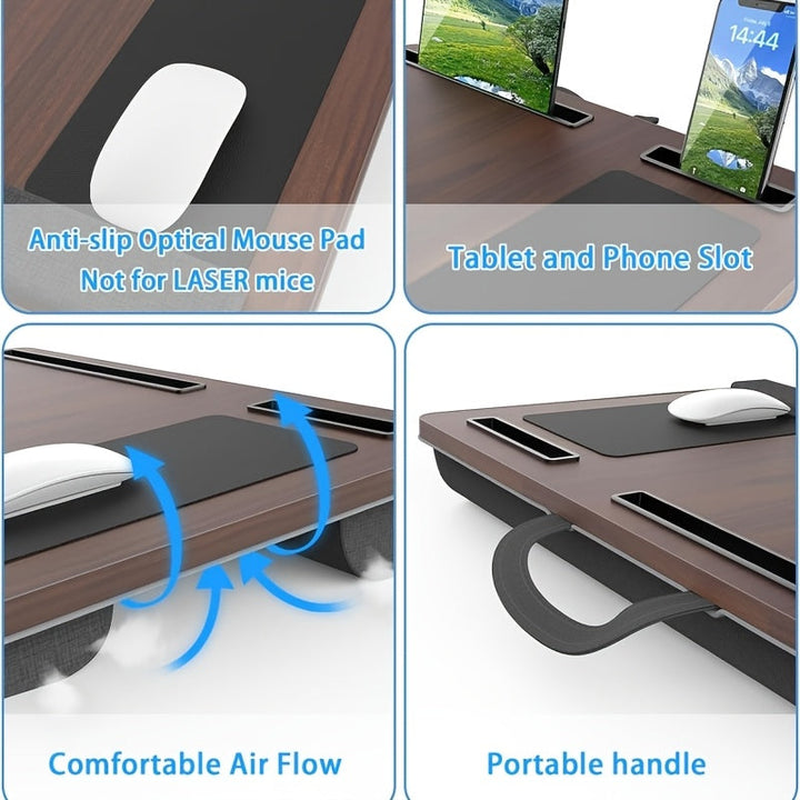 Ergonomischer Laptopständer mit Handgelenkstütze und Geräteslots | Karnz
